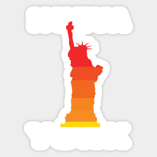 nuova York liberty sunset Sticker